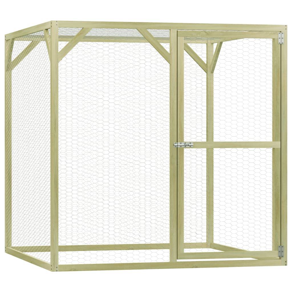 Helloshop26 - Poulailler 1,5 x 1,5 x 1,5 m pinède imprégnée - Imagen 1