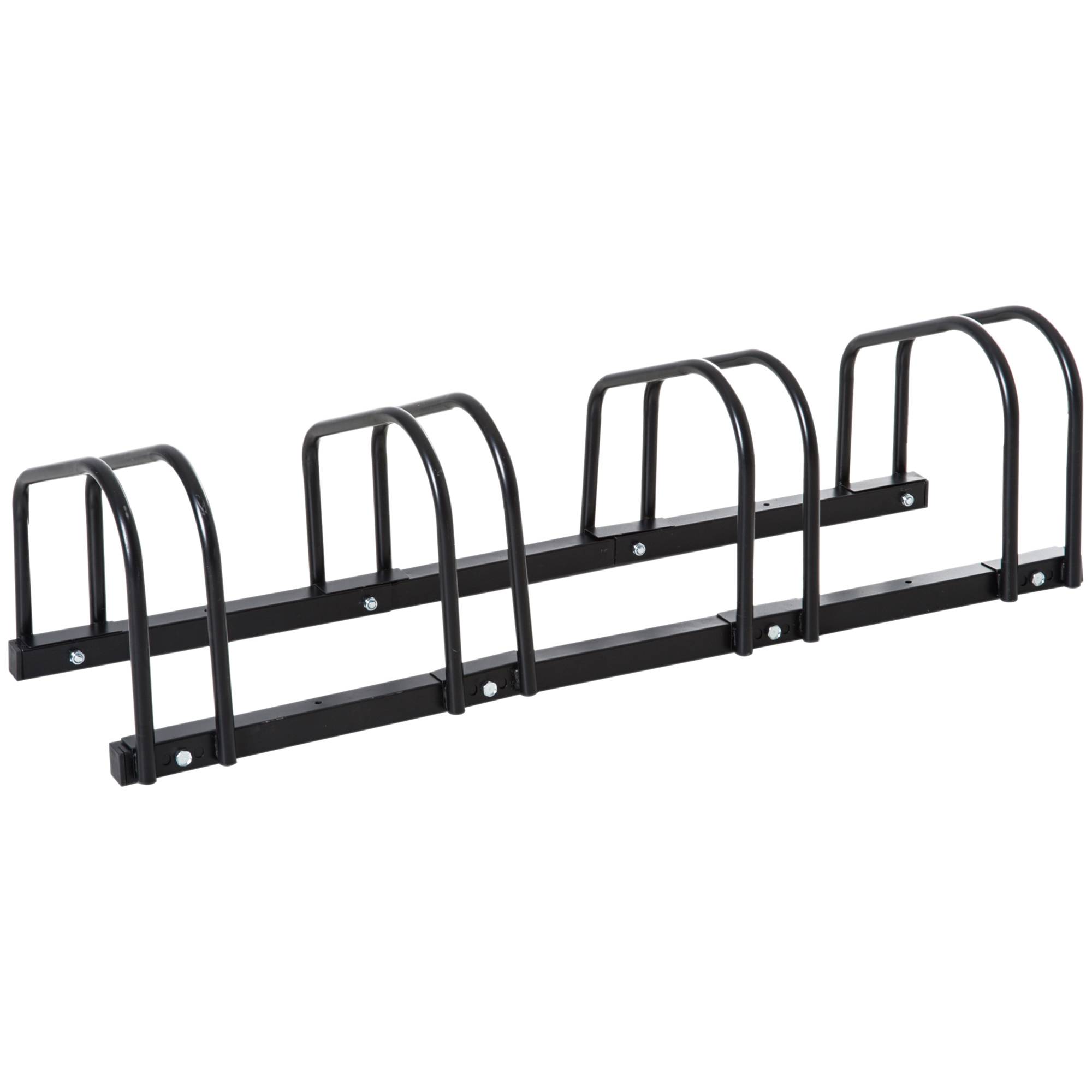 Râtelier pour 4 vélos acier noir 110 x 33 x 27 cm - PANGIVO - Image 2