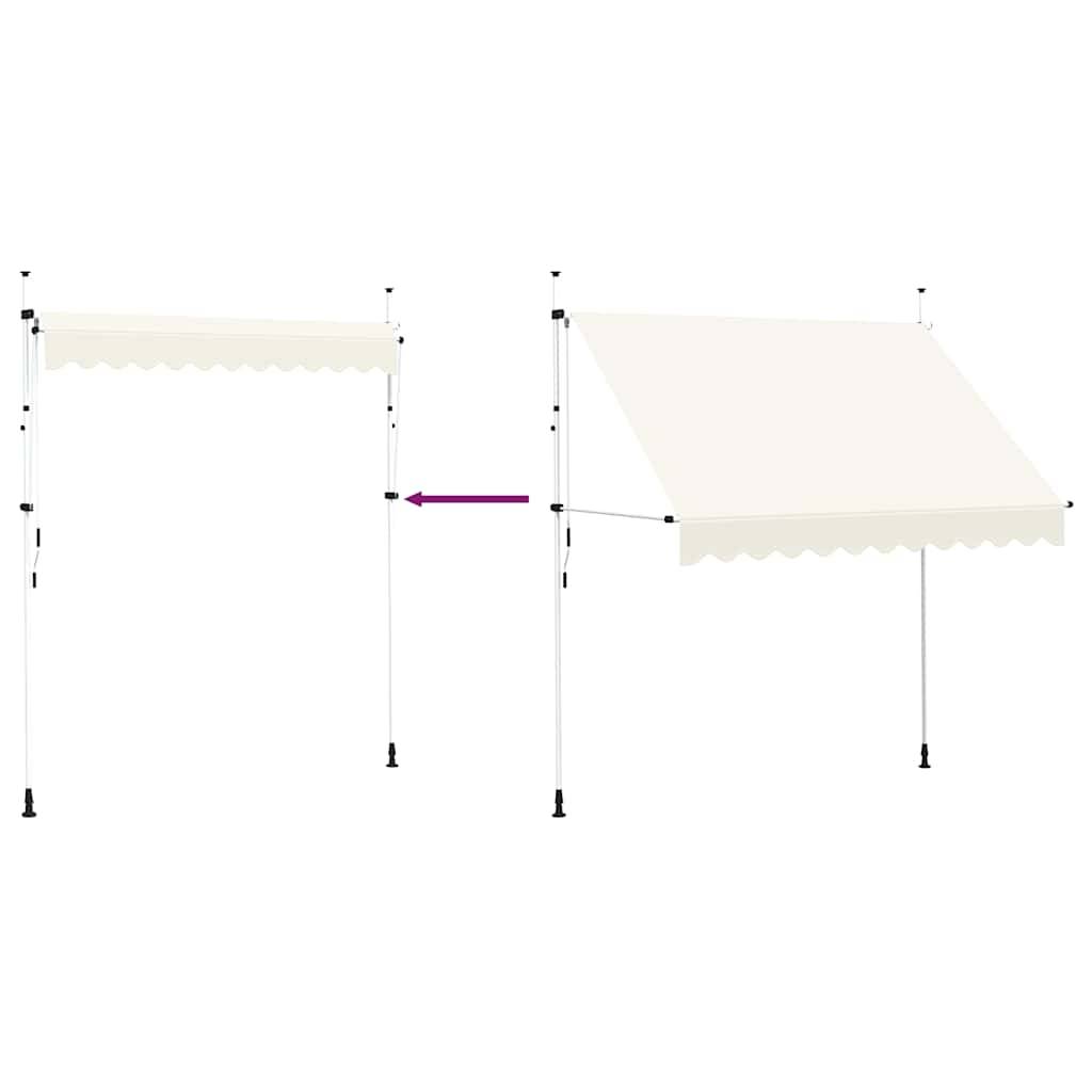 Vidaxl - Auvent manuel rétractable 250 cm Crème vidaXL 143695 - Imagen 8