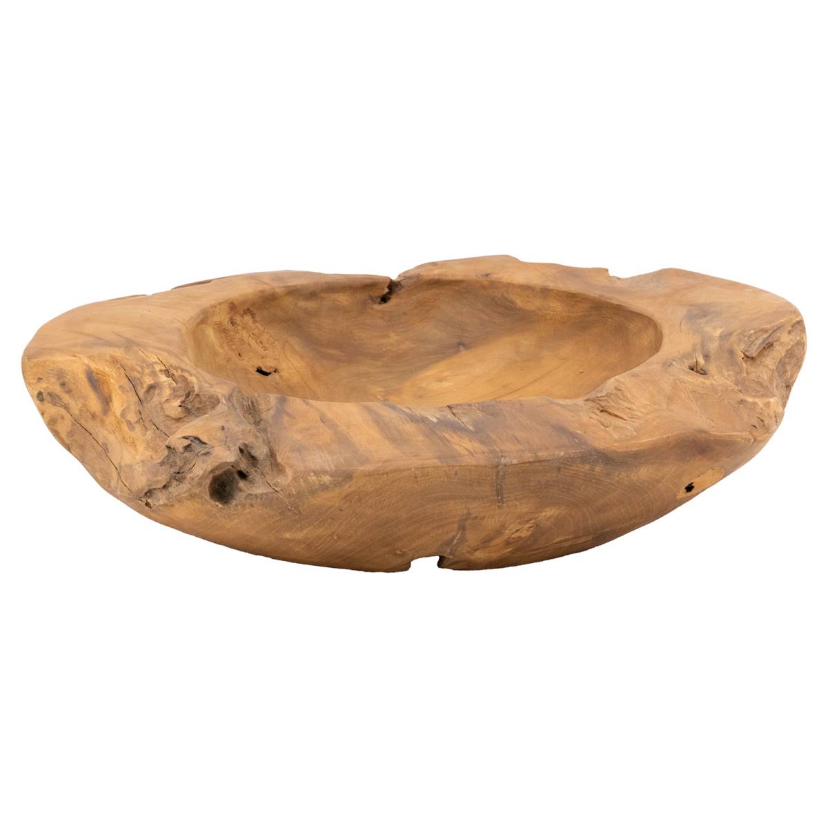 Aubry Gaspard - Corbeille en teck naturel 50 cm - Imagen 1