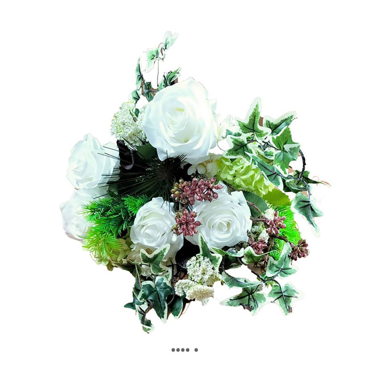Superbe bouquet de fleurs artificielles création HIVER H 60 cm - Image 2