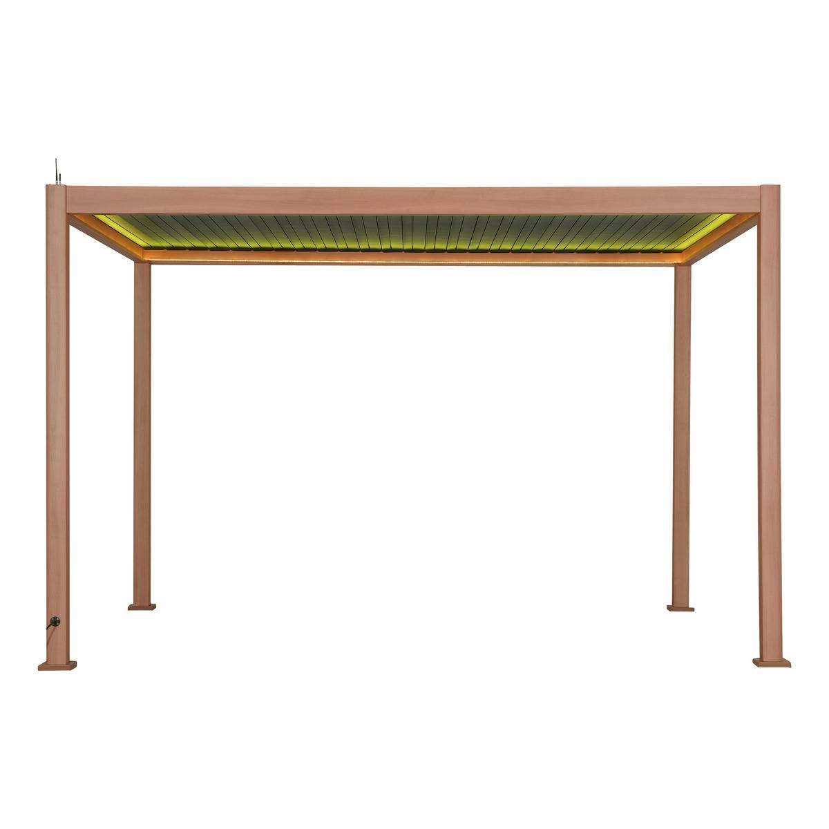 Pergola bioclimatique autoportante Evora 4x3m miel Hespéride - Image 3