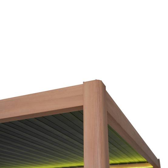 Pergola bioclimatique autoportante Evora 4x3m miel Hespéride - Image 5