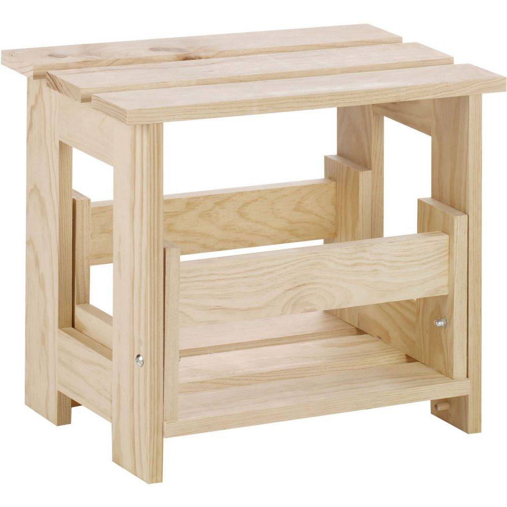 Marche pied pliable en pin massif - Imagen 4
