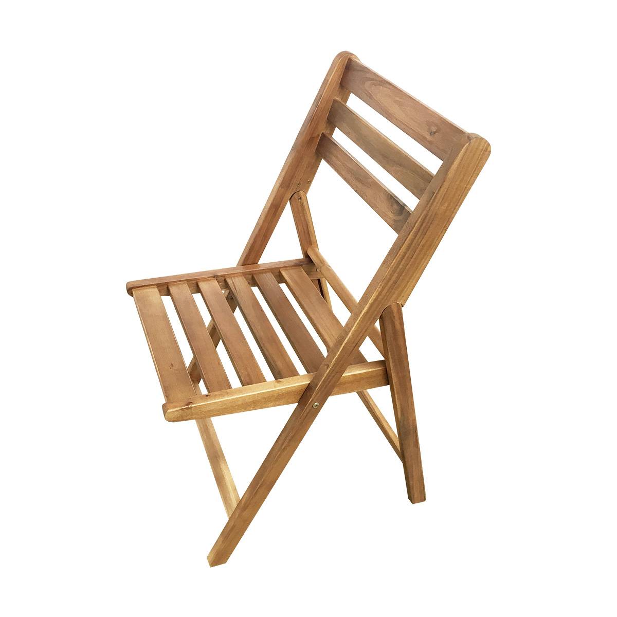 Ensemble table de jardin pliable + 2 chaises en acacia Fidgi - Cémonjardin - Imagen 4