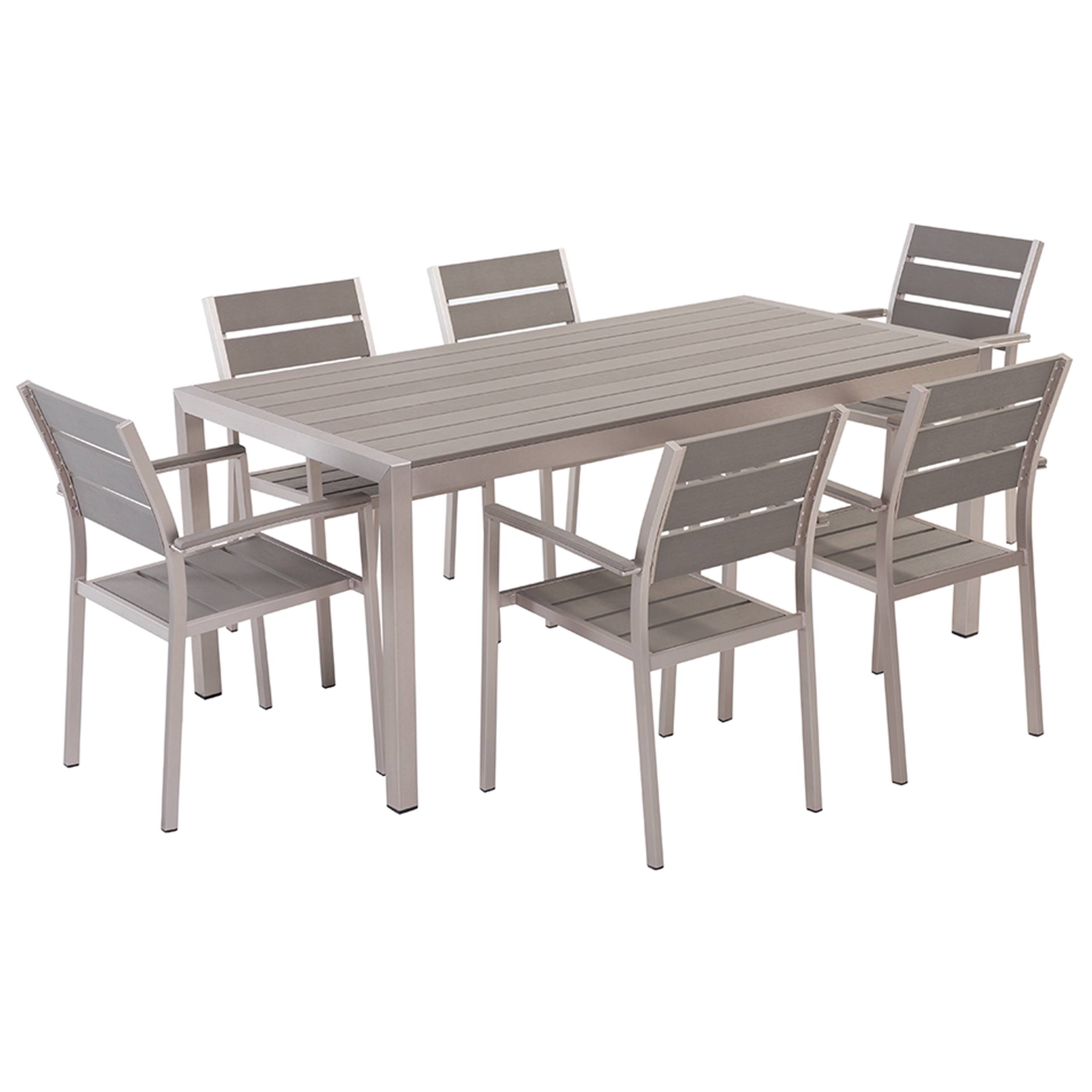 Set de salle à manger Bois synthétique Gris VERNIO - Beliani - Image 1