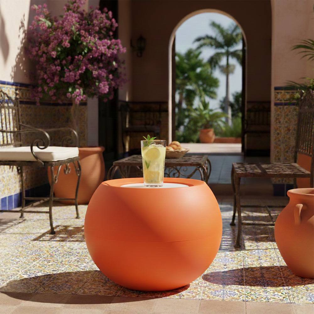 Table de jardin ronde querida hauteur 70 cm - plast'up rotomoulage - Imagen 3