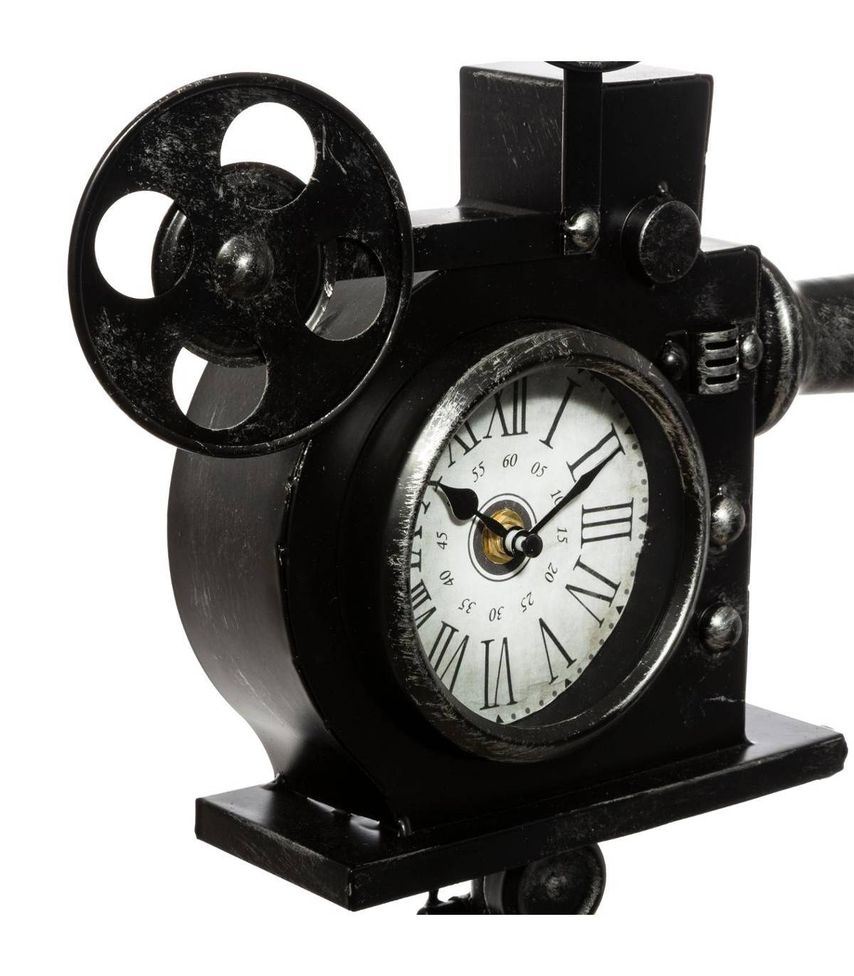 Horloge à poser sur son trépied façon Caméra projecteur de cinéma H 51 cm - Imagen 2