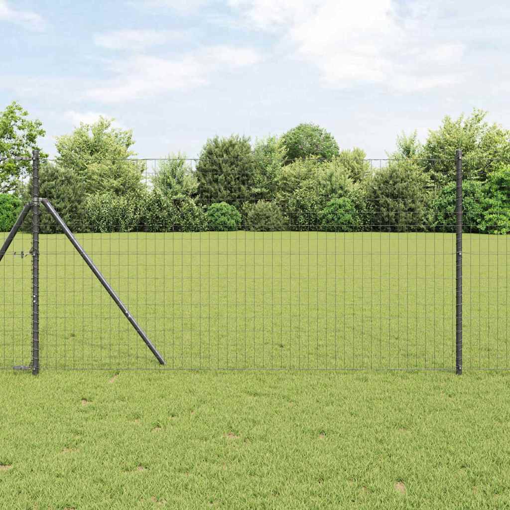 Clôture acier et PVC Gris 1,2 x 25 m, Poids :37.9kg - PANGIVO - Image 1