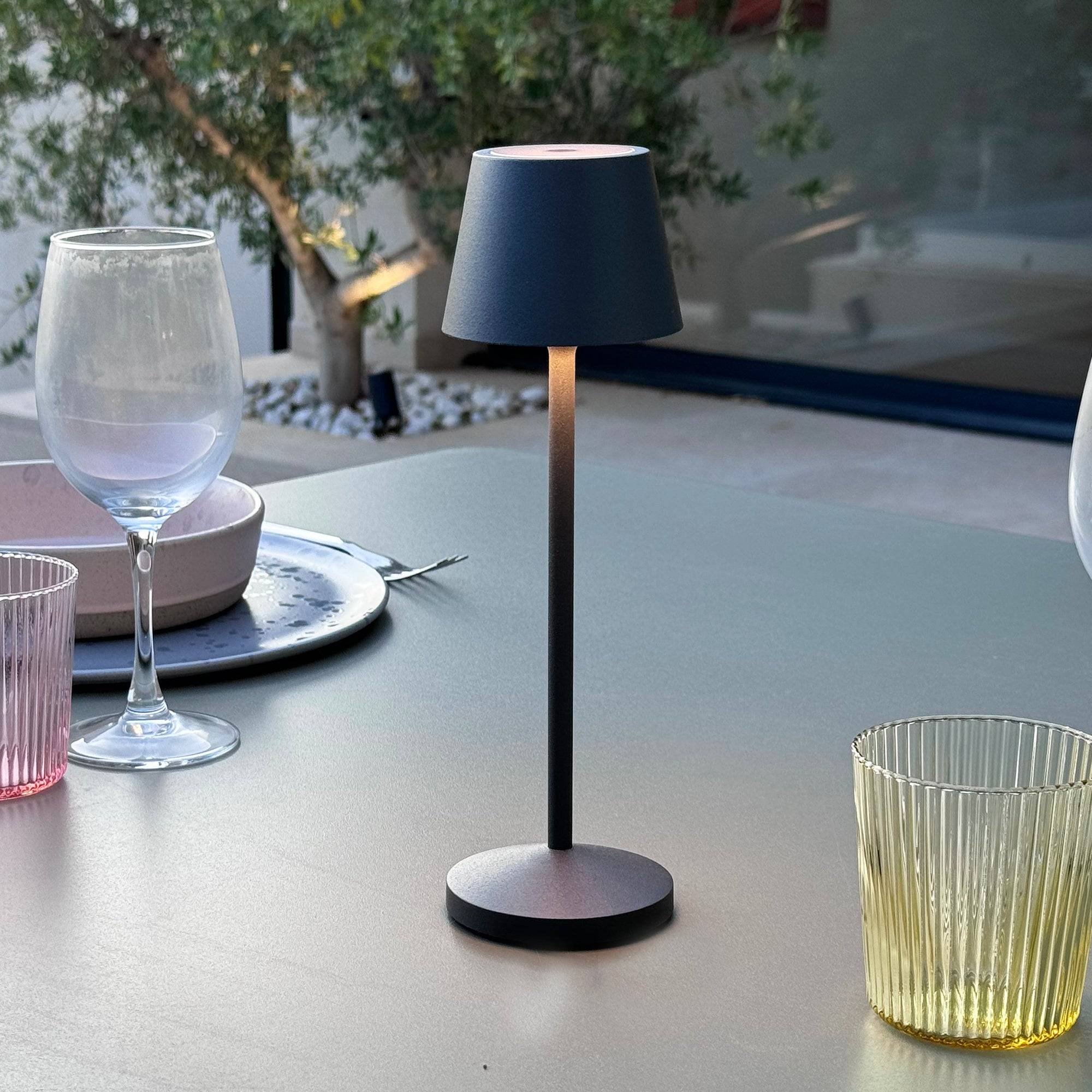Lumisky - Lampe de table sans fil EMILY Gris H25cm - Imagen 2