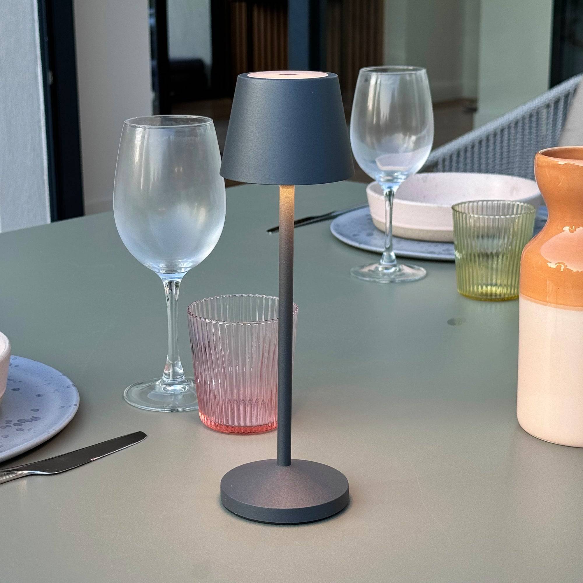Lumisky - Lampe de table sans fil EMILY Gris H25cm - Imagen 6