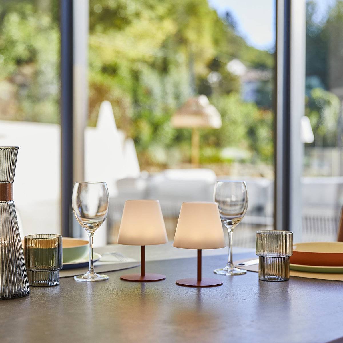 Lumisky - 2 Lampes de table TWINS Terracotta H16cm - Imagen 3