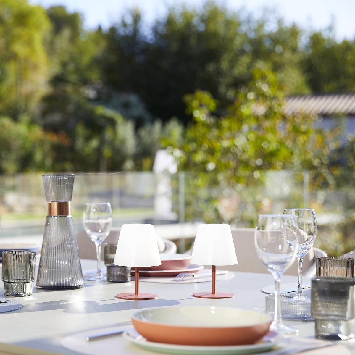 Lumisky - 2 Lampes de table TWINS Terracotta H16cm - Imagen 4