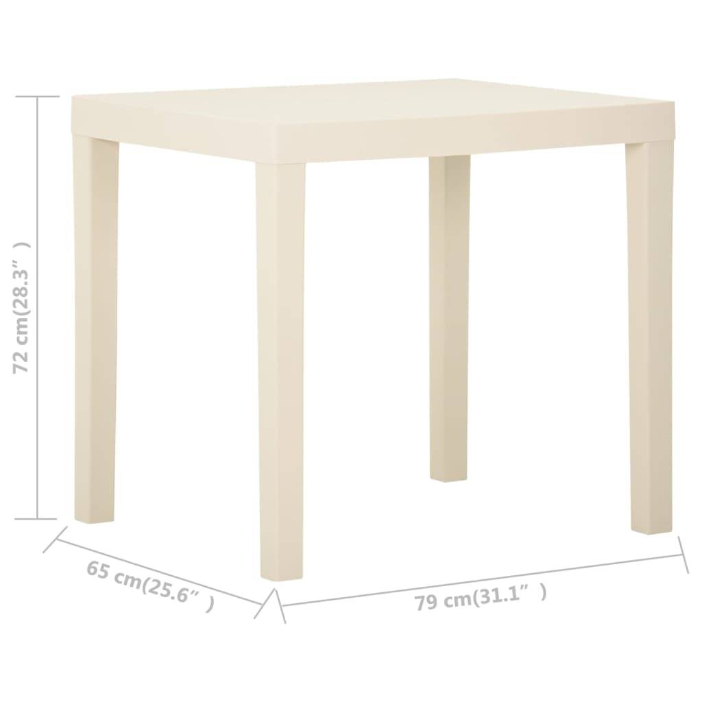 ComfortXL - Table de Jardin Rectangulaire en Plastique Blanc 79x65cm, Légère et Résistante – ComfortXL Outdoor Living - Image 5