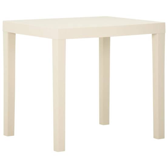 ComfortXL - Table de Jardin Rectangulaire en Plastique Blanc 79x65cm, Légère et Résistante – ComfortXL Outdoor Living - Image 1