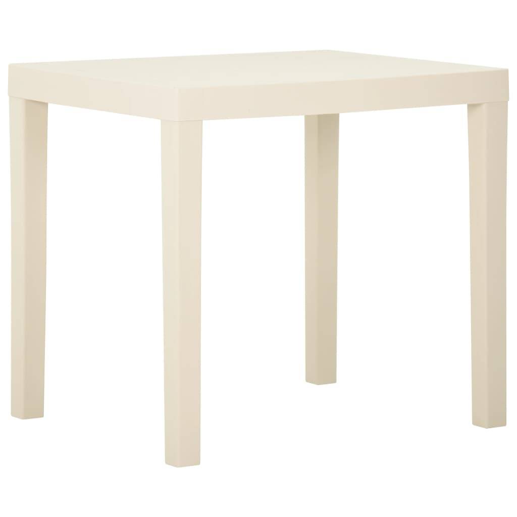 ComfortXL - Table de Jardin Rectangulaire en Plastique Blanc 79x65cm, Légère et Résistante – ComfortXL Outdoor Living - Image 1