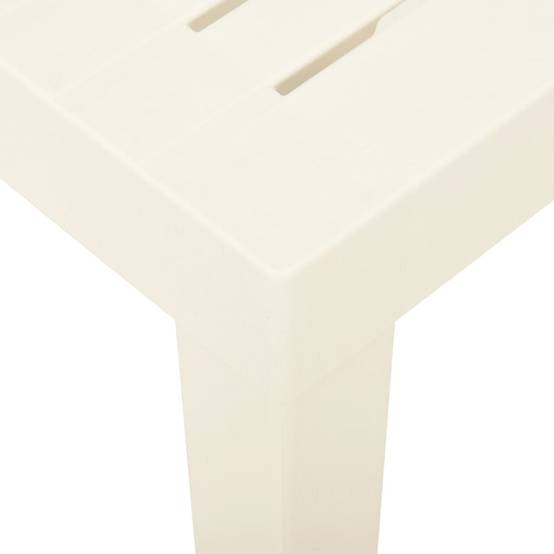 ComfortXL - Table de Jardin Rectangulaire en Plastique Blanc 79x65cm, Légère et Résistante – ComfortXL Outdoor Living - Image 4
