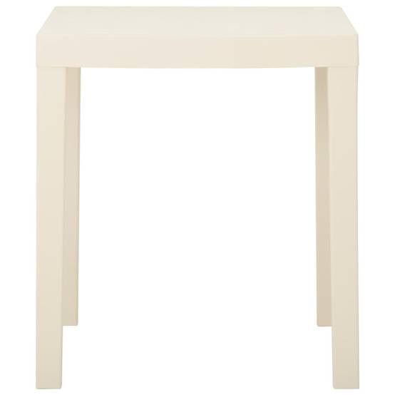 ComfortXL - Table de Jardin Rectangulaire en Plastique Blanc 79x65cm, Légère et Résistante – ComfortXL Outdoor Living - Image 2