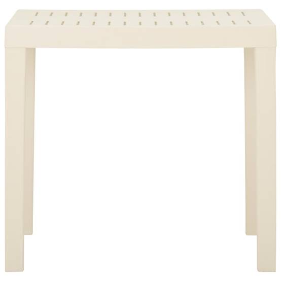 ComfortXL - Table de Jardin Rectangulaire en Plastique Blanc 79x65cm, Légère et Résistante – ComfortXL Outdoor Living - Image 3