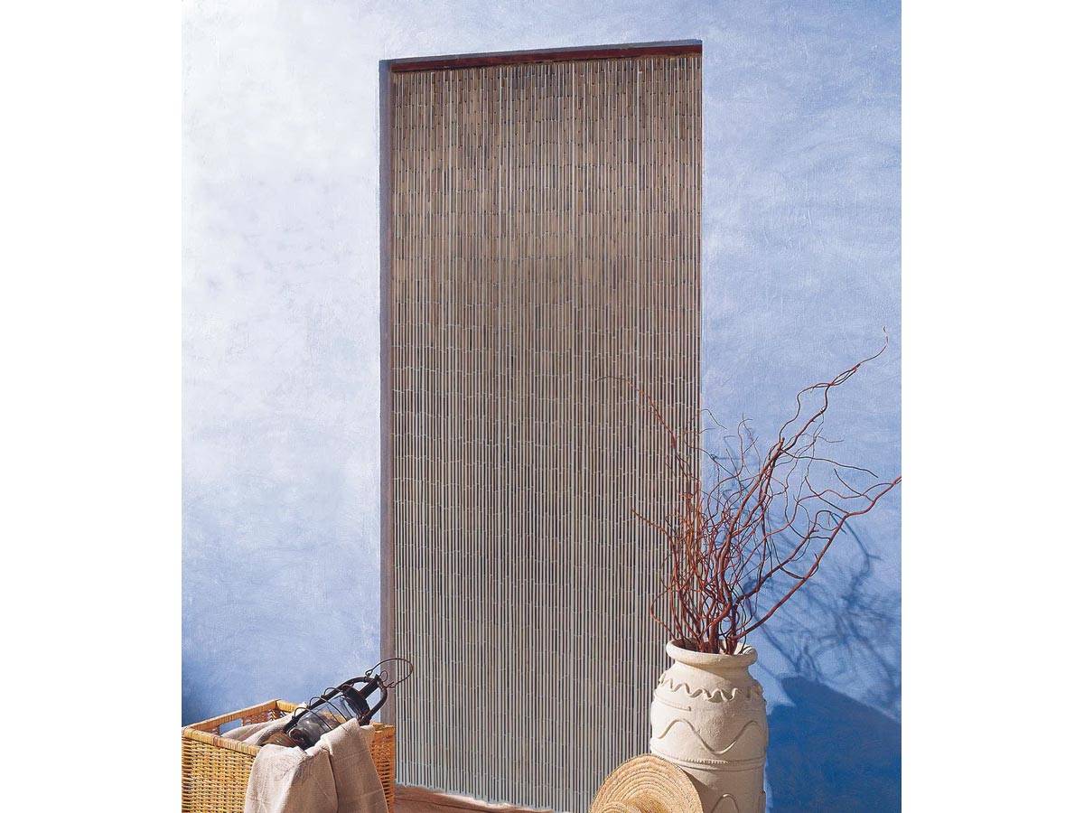 Morel - Rideau de porte Bâtonnets de bambou vernis - coloris acajou - 90 x 200 cm - Morel - Imagen 2