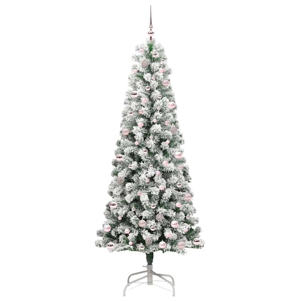 ComfortXL - Grand Sapin de Noël Artificiel 240 cm, Kit Complet avec 120 Boules et Guirlande LED Blanc Chaud – ComfortXL Outdoor Living - Image 4