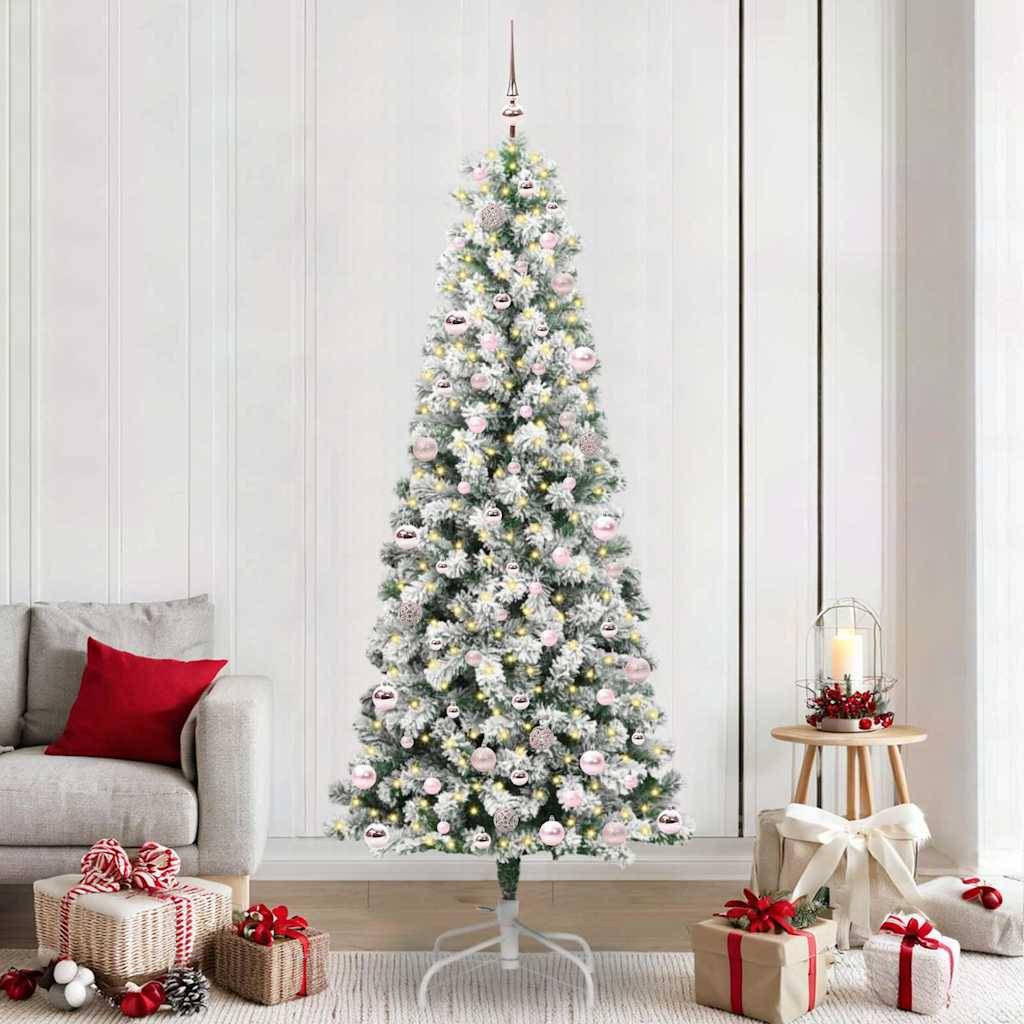ComfortXL - Grand Sapin de Noël Artificiel 240 cm, Kit Complet avec 120 Boules et Guirlande LED Blanc Chaud – ComfortXL Outdoor Living - Image 1