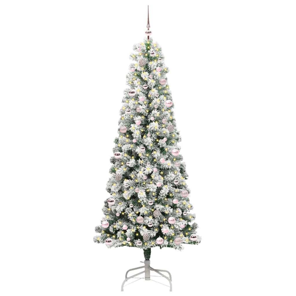 ComfortXL - Grand Sapin de Noël Artificiel 240 cm, Kit Complet avec 120 Boules et Guirlande LED Blanc Chaud – ComfortXL Outdoor Living - Image 3