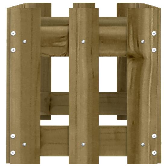 Lit surélevé de jardin design de clôture bois de pin imprégné 100 x 30 x 30 cm - PANGIVO - Image 6