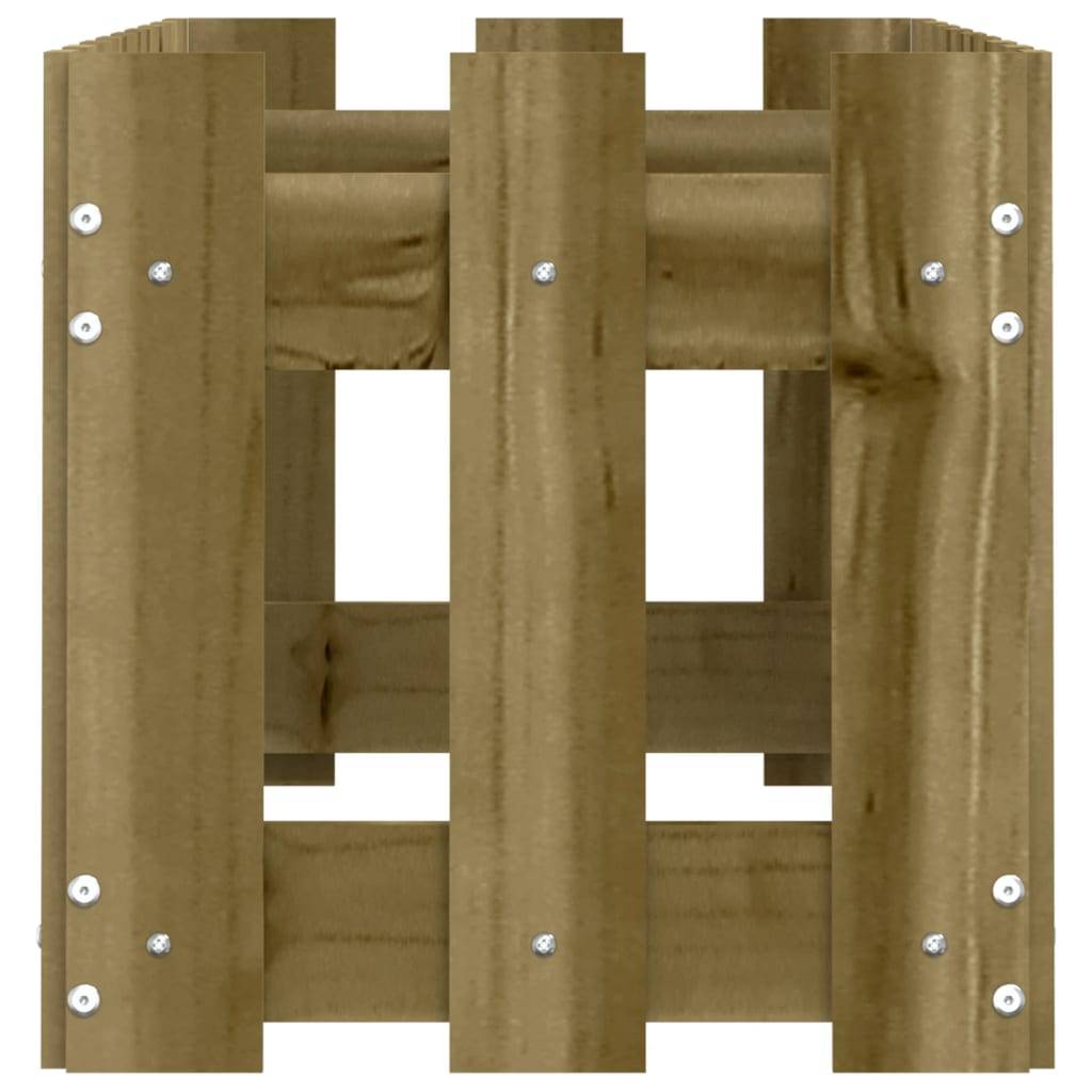 Lit surélevé de jardin design de clôture bois de pin imprégné 100 x 30 x 30 cm - PANGIVO - Image 6