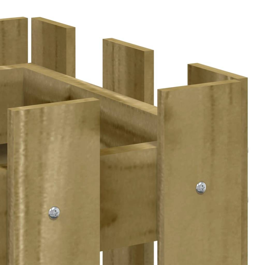 Lit surélevé de jardin design de clôture bois de pin imprégné 100 x 30 x 30 cm - PANGIVO - Image 7