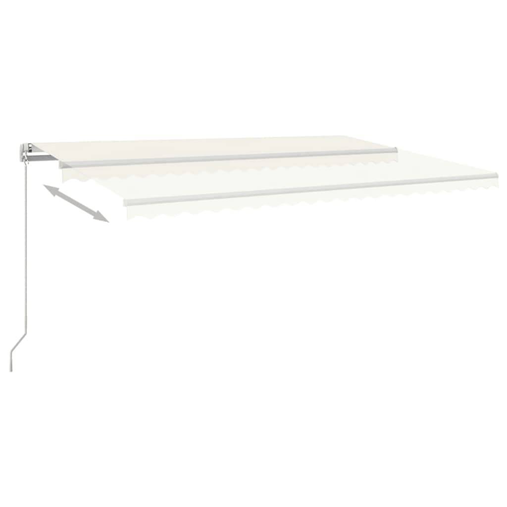 Store banne manuel manivelle aluminium patio terrasse ombre réglable crème 500x350cm - ComfortXL Outdoor Living - Image 6