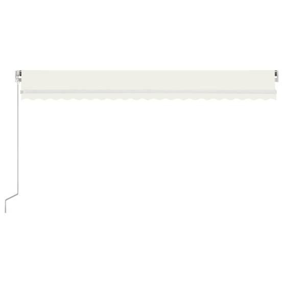 Store banne manuel manivelle aluminium patio terrasse ombre réglable crème 500x350cm - ComfortXL Outdoor Living - Image 3