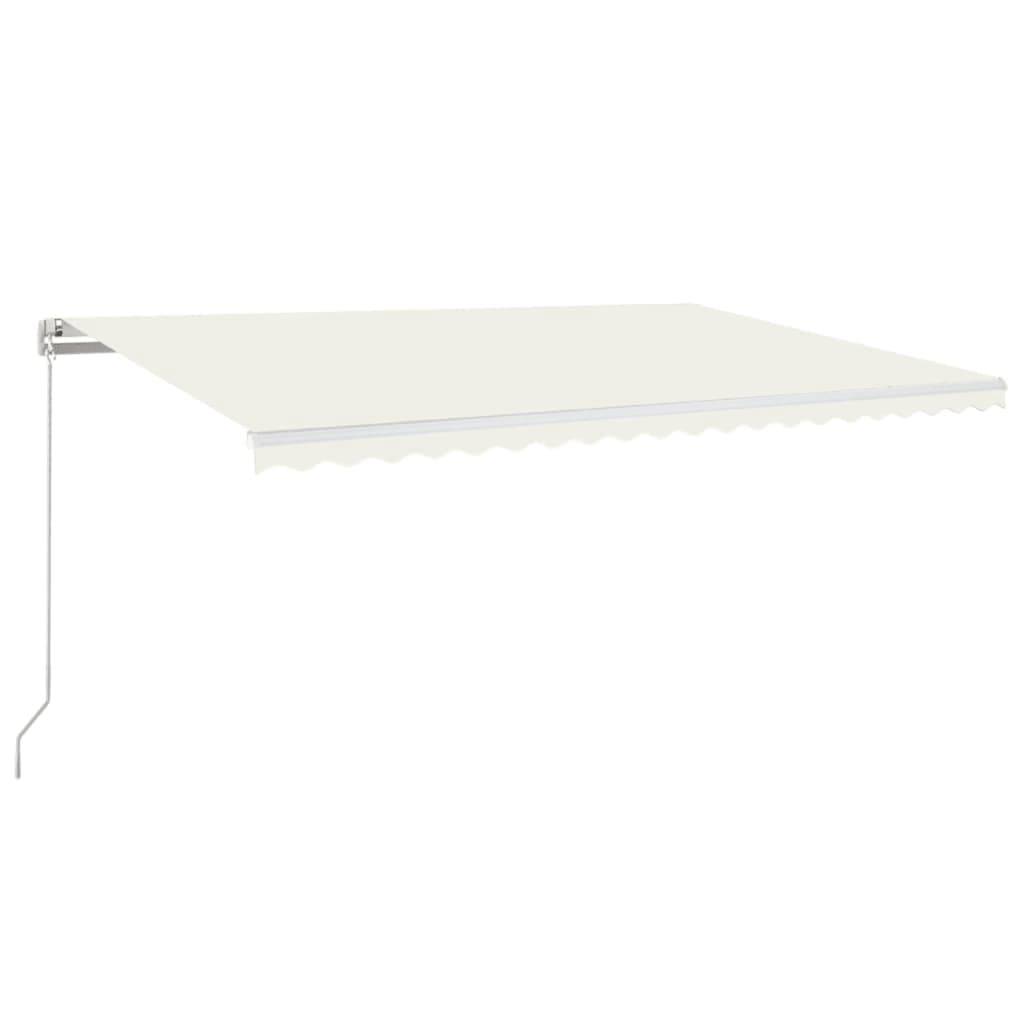 Store banne manuel manivelle aluminium patio terrasse ombre réglable crème 500x350cm - ComfortXL Outdoor Living - Image 2