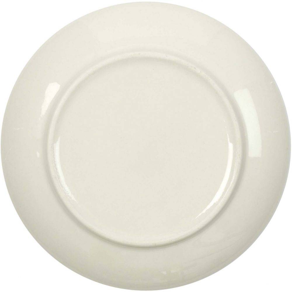 The Home Deco Factory - Assiette en porcelaine Cottage 20 cm (Lot de 6) Blanc et gris The Home Deco Factory - Imagen 4