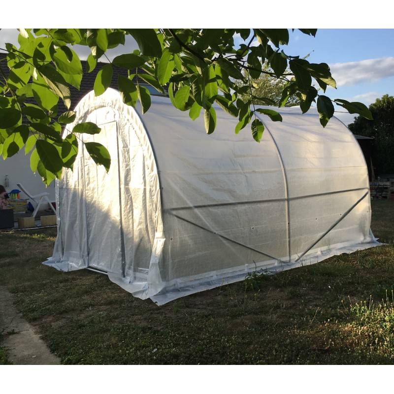 Serre tunnel maraîchère 12m² PE armé 200gr/m² H240cm avec ancrage Green Protect - Image 4
