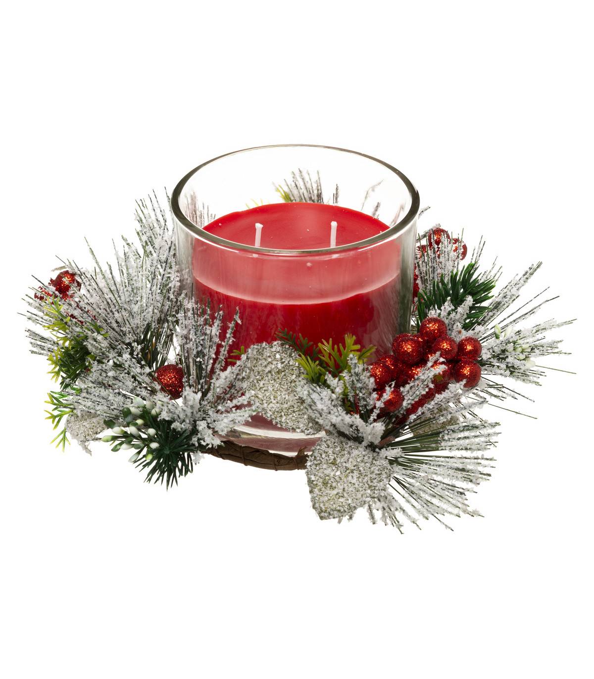 Centre de table Bougie parfumée avec déco de Noël 210 G - Image 1