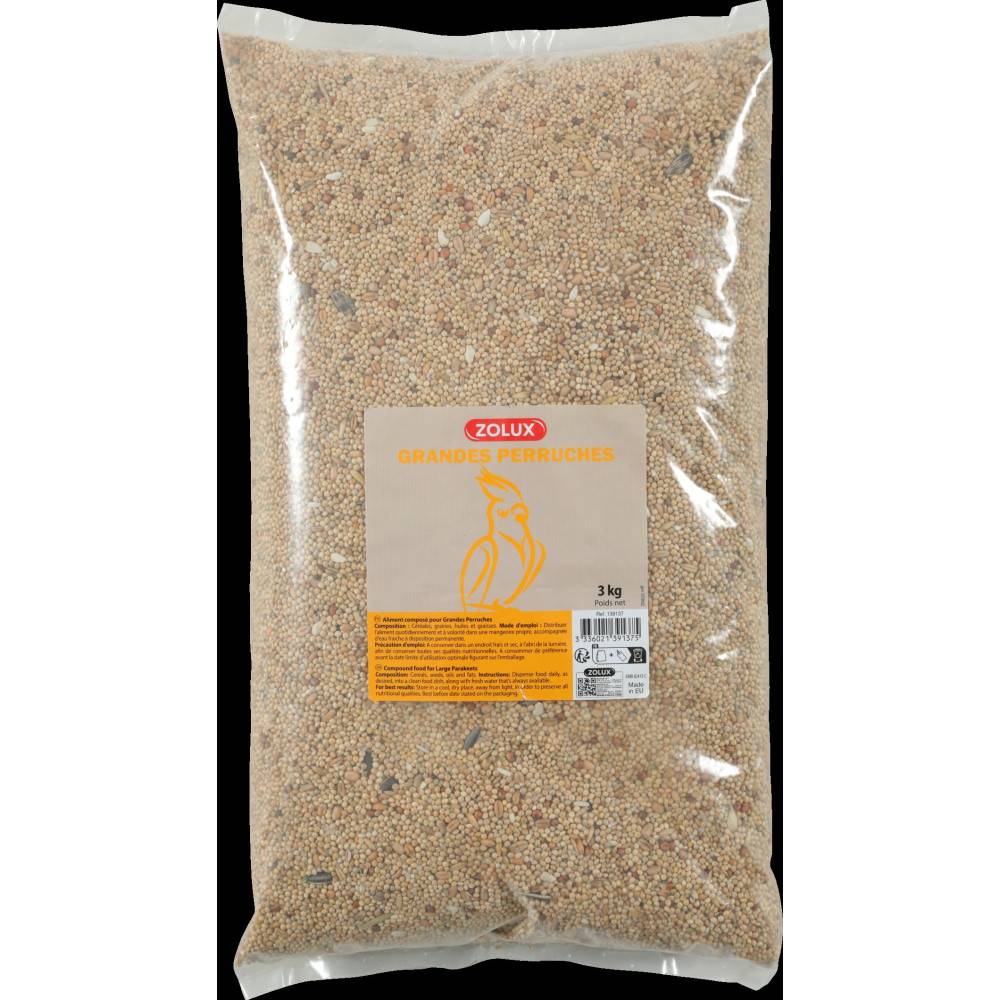 Zolux - Graines pour grandes perruches sac de 3 kg pour oiseaux - Image 5