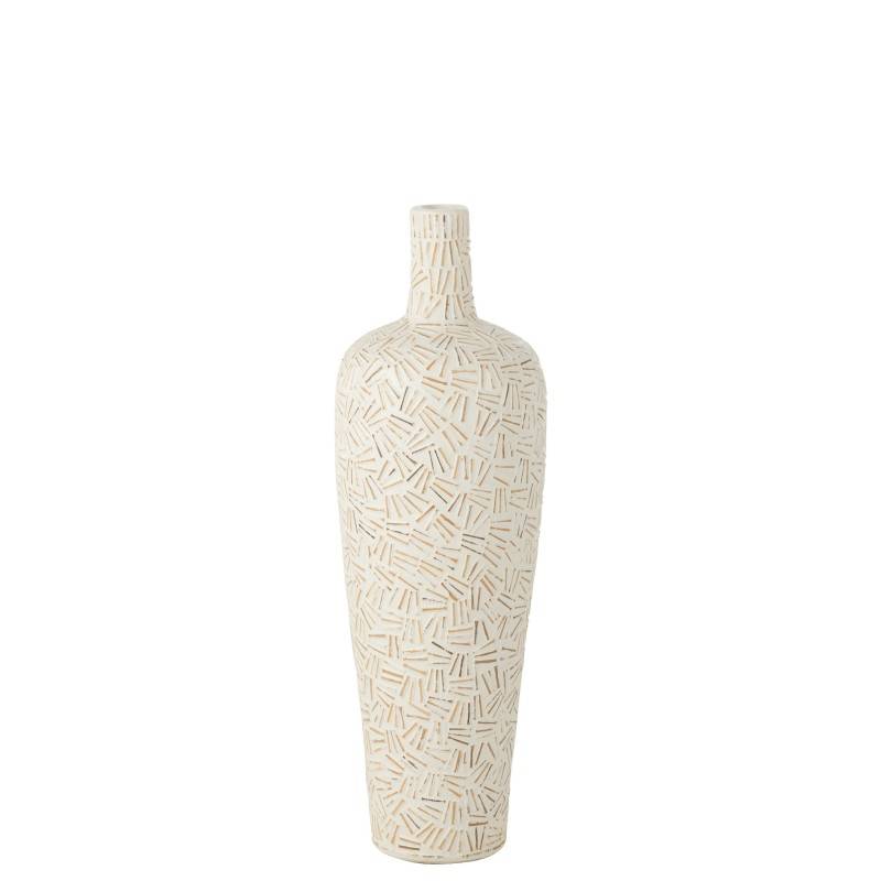 J-Line - Vase en céramique blanche 30x30x80 cm - J-Line