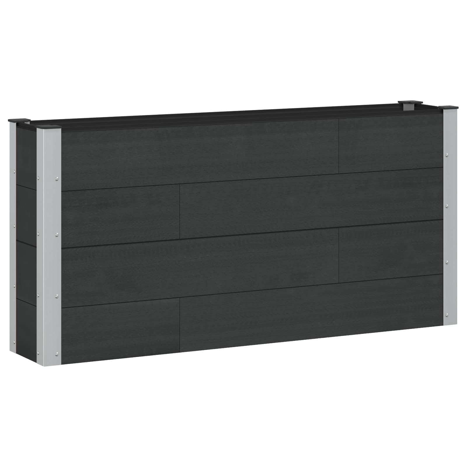 Prolenta Premium - Jardinière aluminium noir 150 x 30 x 72 cm - Prolenta premium p3166.6 - Image 2