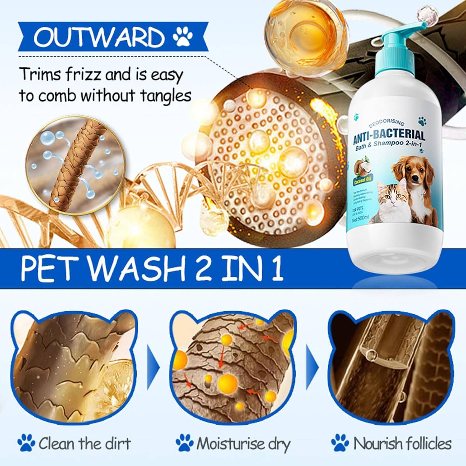 DtopbuyAge - Shampooing & Soin Intégré pour Chien - 500ml DtopbuyAge - Image 5