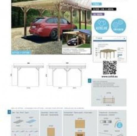 Carport base 4x5 - H 2,5m, Ancrage Aucun, Panneaux de toit Métal - Imagen 4