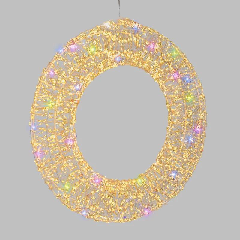 Lotti - Couronne 3D lumineuse ø55cm MicroLED Blanc Chaud & RGB MultiFLASH Scintillant HDM Pro Lotti - Image 6