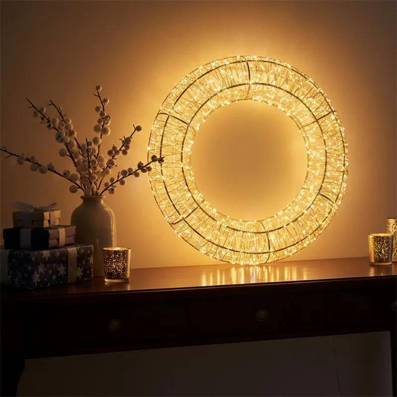 Lotti - Couronne 3D lumineuse ø55cm MicroLED Blanc Chaud & RGB MultiFLASH Scintillant HDM Pro Lotti - Image 8