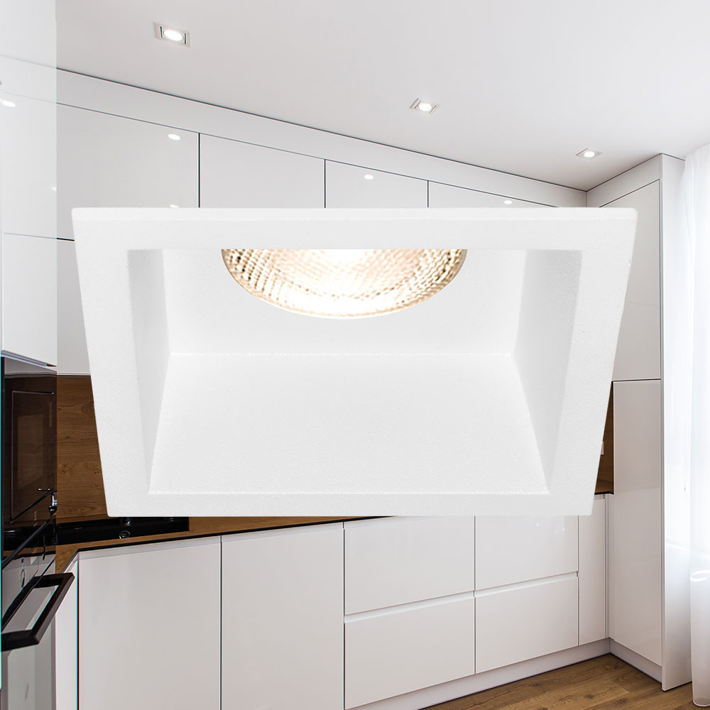 Support de spot Tetra S2 carré blanc MR16 GU10/GU5.3 - Image 2