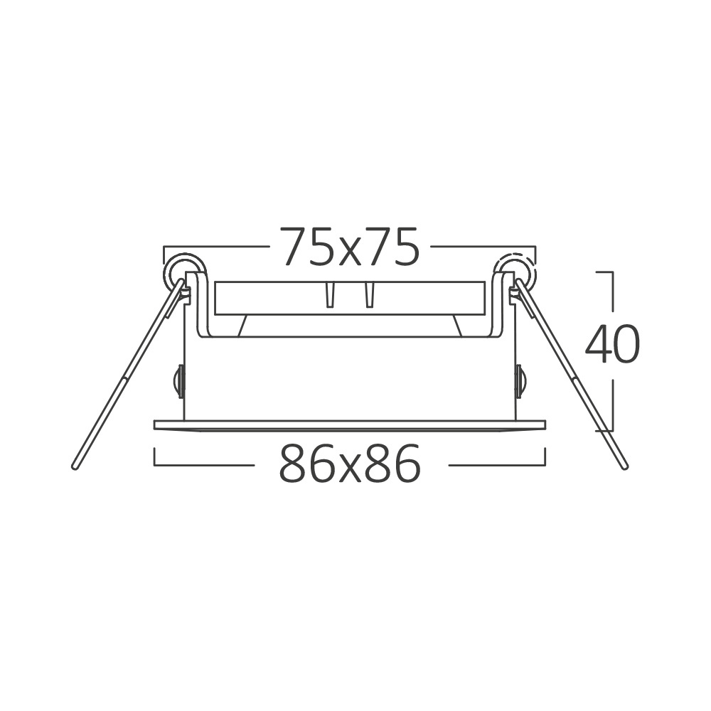 Support de spot Tetra S2 carré blanc MR16 GU10/GU5.3 - Image 6