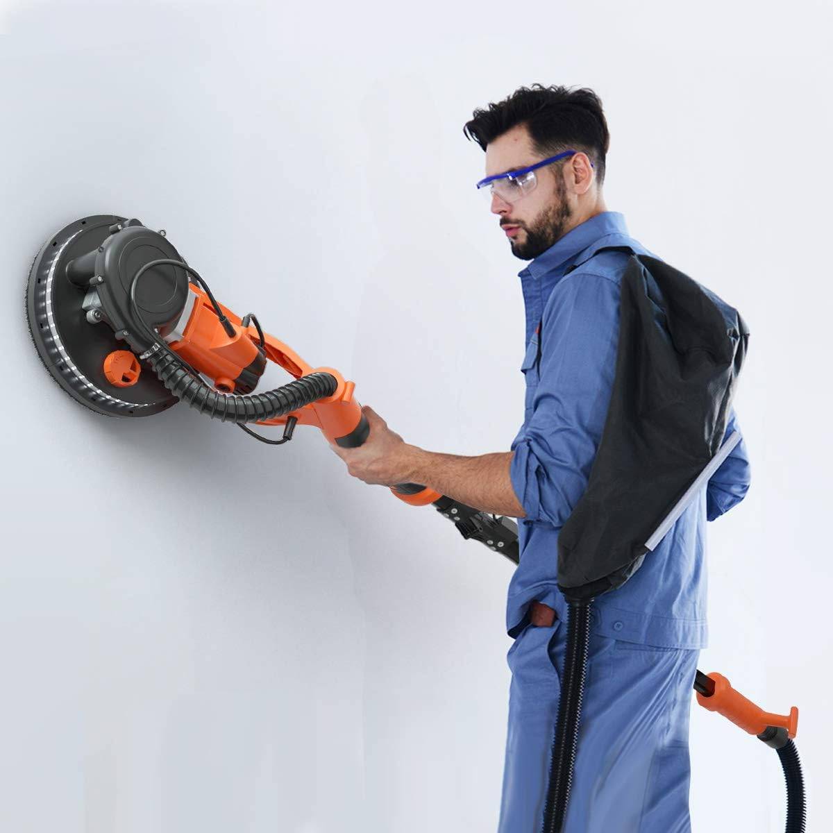 Ponceuse Girafe Murale 750W Ø 225 mm Ponceuse Mur et Plafond avec Système d'Aspiration Automatique, 6 Vitesses Variables Lumières LED - Imagen 1