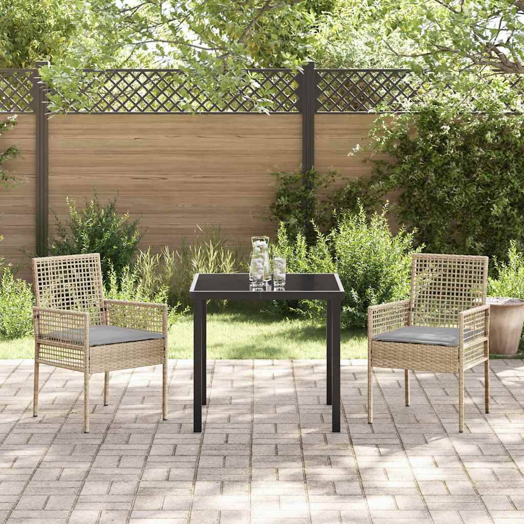 PANGIVO - Chaise de jardin polyrotin beiges 55 x 53 x 85 cm (2 pcs), Poids :10.68kg - PANGIVO - Image 3