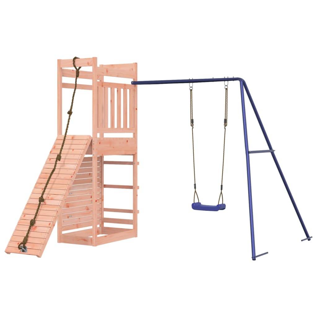 Helloshop26 - Aire de jeux d'extérieur balançoires toboggan portiques robuste jeux jardin 246 x 256 x 207 cm bois massif de douglas - Imagen 1