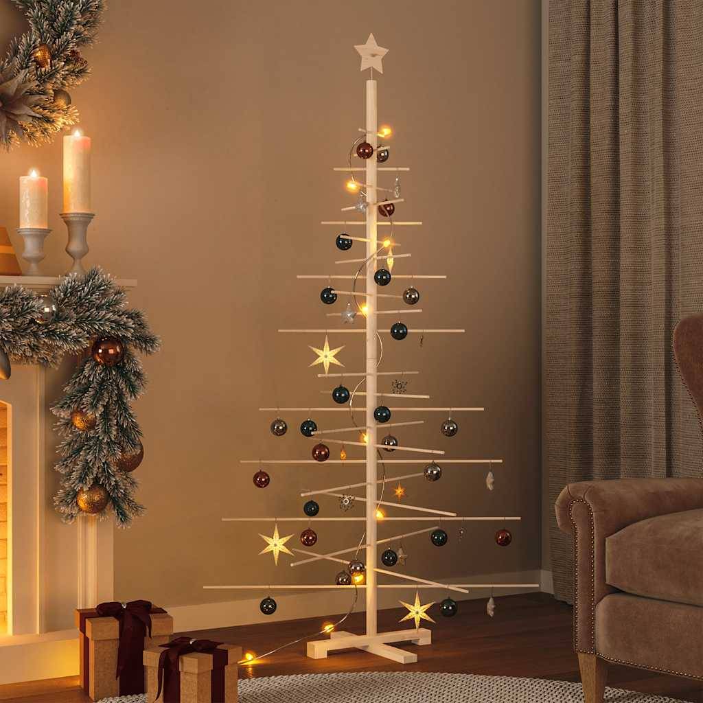 Sapin de Noël en bois de pin décoratif à personnaliser pour fêtes intérieur 180 cm – ComfortXL Outdoor Living - Image 1