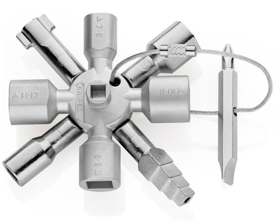 Knipex - Clé universelle TWINKEY® pour armoires de commande à 8 empreintes - KNIPEX - 001101 - Image 1